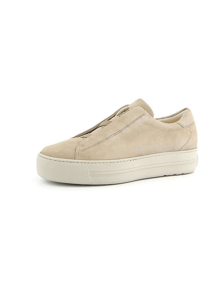 Schnürschuh PAUL GREEN "Paul Green Halbschuhe Veloursleder", Damen, Gr. 38, beige, Veloursleder, Schuhe Schnürschuh